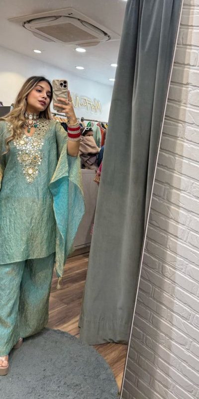 LG 1890 Pista Color Fendy Embroidery With Real Mirror Work Salwar Suit Casual, Wedding, Festive, Events . Expected Delivery  4-6 Working Days @1849/- only      | Jump Suits, Salwar suit, Casual Suits, Creative suits, Designer Suits, Palazzo Suits, Party Wear Suits, Patiala Suits, Straight Suits