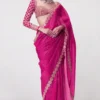 Rani Georgette Sequence Work Saree