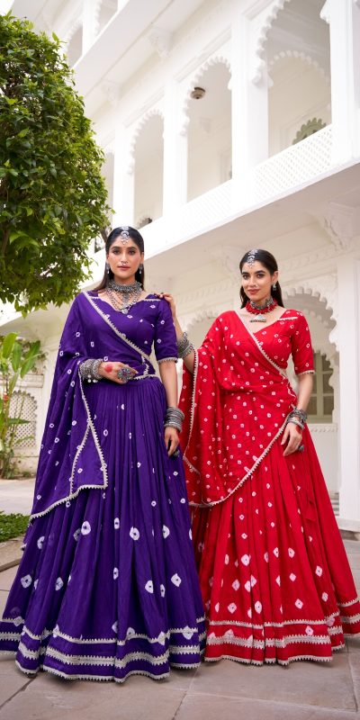 LNB 1663 Red Color Pure Chander Bandhej Print With Lace Touch Up Lehenga Choli Wedding, Party, Festive, Events Etc. Delivery 4-6 Working Days Rs 1899 | Lehenga, Bollywood Lehenga, Creative Lehenga, Designer Lehenga, Embroidered Lehenga, Party Wear Lehenga