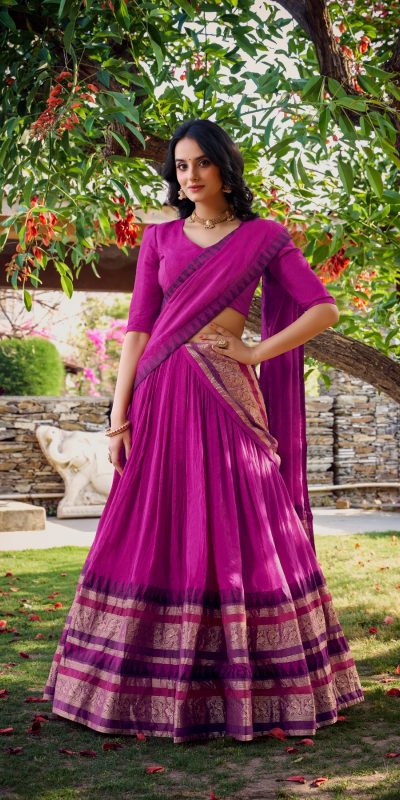 LNB 1902 Red Color Chanderi Plain With Zari Weaving Work Lehenga Choli Wedding, Party, Festive, Events Etc. Delivery 4-6 Working Days Rs 2099 | Lehenga, Bollywood Lehenga, Creative Lehenga, Designer Lehenga, Embroidered Lehenga, Party Wear Lehenga