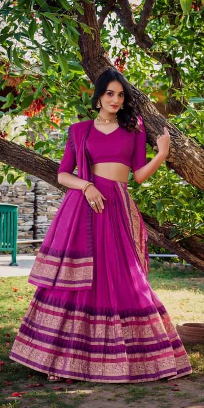 LNB 1902 Red Color Chanderi Plain With Zari Weaving Work Lehenga Choli Wedding, Party, Festive, Events Etc. Delivery 4-6 Working Days Rs 2099 | Lehenga, Bollywood Lehenga, Creative Lehenga, Designer Lehenga, Embroidered Lehenga, Party Wear Lehenga