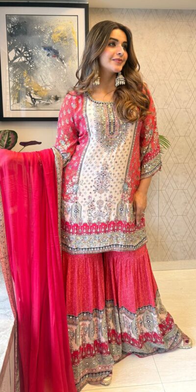 BE 387 Red Color Chinon Printed With Real Mirror Work Salwar Suit Casual, Wedding, Festive, Events . Expected Delivery 4-6 Working Days @1899/- only | Jump Suits, Salwar suit, Casual Suits, Creative suits, Designer Suits, Palazzo Suits, Party Wear Suits, Patiala Suits, Straight Suits
