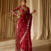 DF 3457 Red Color Georgette Sequence Original Mirror Work Saree Casual, Wedding, Festive, Events . Expected Delivery  4-6 Working Days @1899/- only                                                                                | Sarees, Bollywood Sarees, Creative Sarees, Designer Sarees, Embroidered Sarees, Ethnic Saree, Modern Digital sarees, Party Wear Sarees