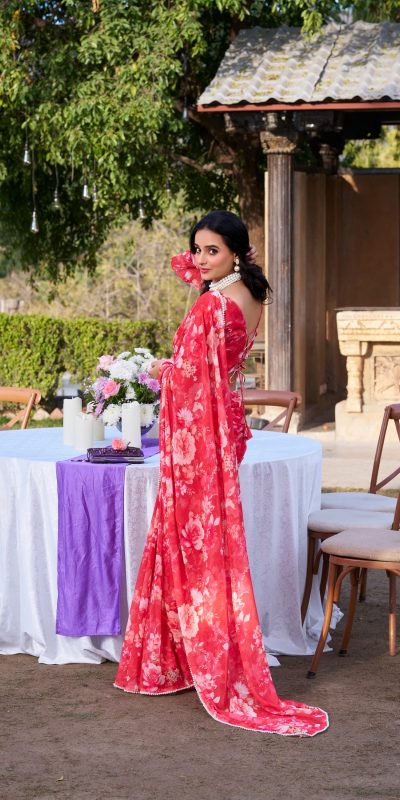 YNF 7010 Red Color Weightless Marbal Floral Printed Pearl Lace Saree Casual, Wedding, Festive, Events . Expected Delivery 4-6 Working Days @1599/- only | Sarees, Bollywood Sarees, Creative Sarees, Designer Sarees, Embroidered Sarees, Ethnic Saree, Modern Digital sarees, Party Wear Sarees