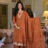 BE 385 Rust Color Rayon Slub Cotton Embroidery Wor Salwar Suit Casual, Wedding, Festive, Events . Expected Delivery  4-6 Working Days @1899/- only      | Jump Suits, Salwar suit, Casual Suits, Creative suits, Designer Suits, Palazzo Suits, Party Wear Suits, Patiala Suits, Straight Suits