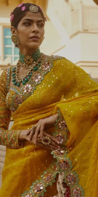 DF 3453 Yellow Color Faux Georgette 5mm Sequence Work Casual, Wedding, Festive, Events . Expected Delivery 4-6 Working Days @2099/- only | Sarees, Bollywood Sarees, Creative Sarees, Designer Sarees, Embroidered Sarees, Ethnic Saree, Modern Digital sarees, Party Wear Sarees