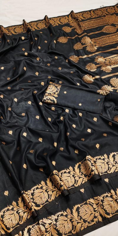 MB 171 Black Banarasi Silk Saree Perfect for Wedding, Party, Holi, Pongal, Pooja –. Festive Deal ₹1849. Delivery 4-6 Working Days. Shop now. | Sarees, Bollywood Sarees, Creative Sarees, Designer Sarees, Embroidered Sarees, Ethnic Saree, Modern Digital sarees, Party Wear Sarees