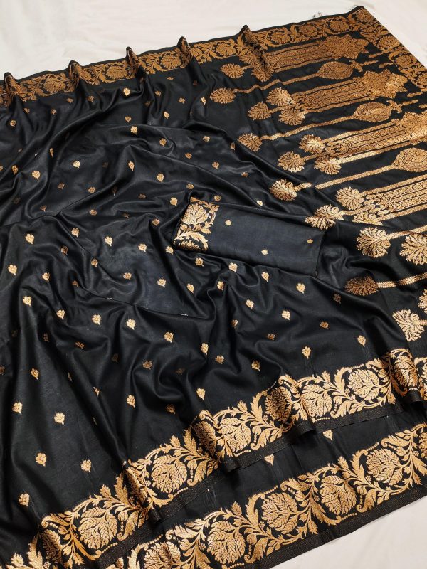 MB 171 Black Banarasi Silk Saree Perfect for Wedding, Party, Holi, Pongal, Pooja –. Festive Deal ₹1849. Delivery 4-6 Working Days. Shop now. | Sarees, Bollywood Sarees, Creative Sarees, Designer Sarees, Embroidered Sarees, Ethnic Saree, Modern Digital sarees, Party Wear Sarees