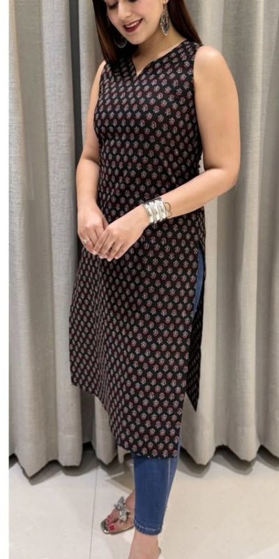 INLI Blush 7.0 Black Color Cotton With Printed Designer Work Kurti . Get it for ₹1269. Delivery 4-6 Working Days. Shop now. | Kurti, Bollywood Kurti, Creative Kurtis, Designer Kurti, Party Wear Kurti, Selfie Kurti