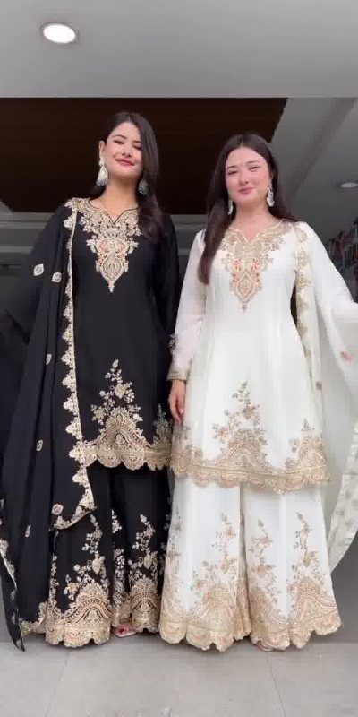 DC 109 Black Havy fox Georgette with Embroidery Work & Lace Work Salwar Suit . Exclusive Offer ₹2149. Delivery 4-6 Working Days. Shop now. | Jump Suits, Tops & Bottoms, Track Suits, Salwar suit, Casual Suits, Creative suits, Designer Suits, Palazzo Suits, Party Wear Suits, Patiala Suits, Straight Suits, Trendy Wear