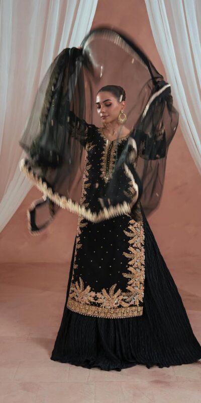KF 1705 Black Fuax Georgette With Embroidery Work Salwar Suit . Wedding, Party, Festive, Events, Deal ₹2049. Delivery 4-6 Working Days. Shop now. | Jump Suits, Tops & Bottoms, Track Suits, Salwar suit, Casual Suits, Creative suits, Designer Suits, Palazzo Suits, Party Wear Suits, Patiala Suits, Straight Suits, Trendy Wear