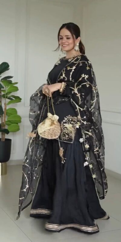 ZSR 3142 Black Pure Natural Crep With Embroidery Sequence Work Salwaar Suit Perfect for Wedding, Party, Bridal Wear, Pongal, Onam Best Price ₹1999 | Jump Suits, Tops & Bottoms, Track Suits, Salwar suit, Casual Suits, Creative suits, Designer Suits, Palazzo Suits, Party Wear Suits, Patiala Suits, Straight Suits, Trendy Wear