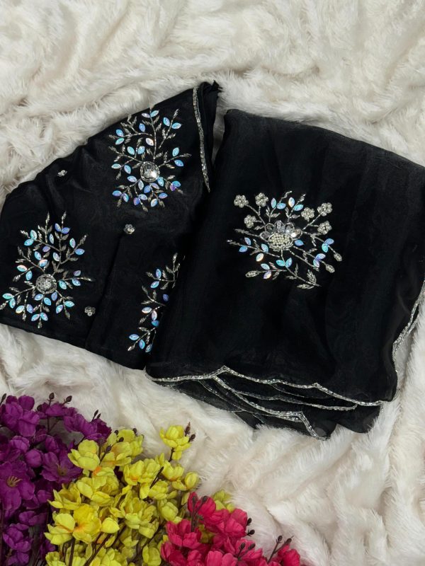 AC JIYA Black Soft Jimmy Chuu with Lace Border & Lace Work Saree . Available at ₹3049 only. Delivery 4-6 Working Days. Shop now. | Sarees, Bollywood Sarees, Creative Sarees, Designer Sarees, Embroidered Sarees, Ethnic Saree, Modern Digital sarees, Party Wear Sarees
