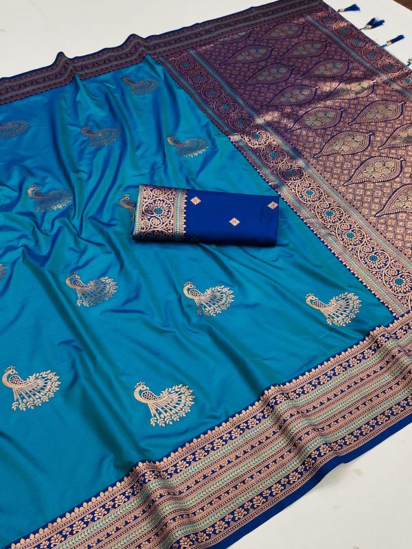 MB Morni Blue in Soft Silk Zari Work & Lace Work Saree . Wedding, Party, Festive, Events, Grab it for ₹2099. Delivery 4-6 Working Days. Shop now. | Sarees, Bollywood Sarees, Creative Sarees, Designer Sarees, Embroidered Sarees, Ethnic Saree, Modern Digital sarees, Party Wear Sarees
