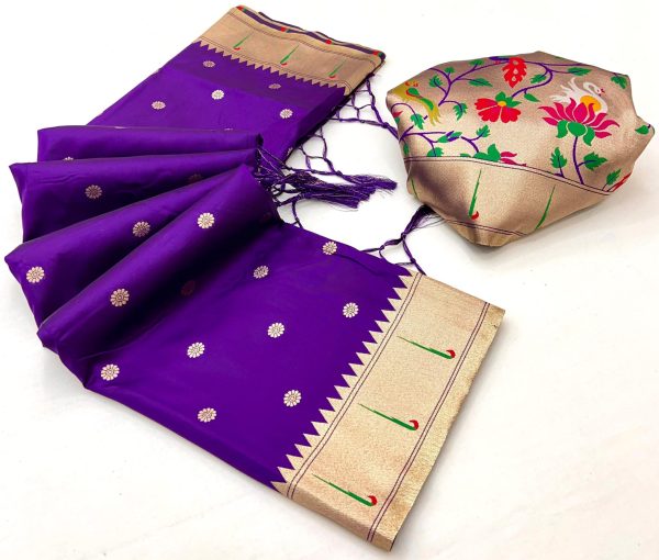 MB 150 Dark Purple A Pethani silk Saree Perfect for Wedding, Party, Baisakhi, Reception, Traditional Day – . Affordable Price ₹2549. Delivery 4-6 Working | Sarees, Bollywood Sarees, Creative Sarees, Designer Sarees, Embroidered Sarees, Ethnic Saree, Modern Digital sarees, Party Wear Sarees