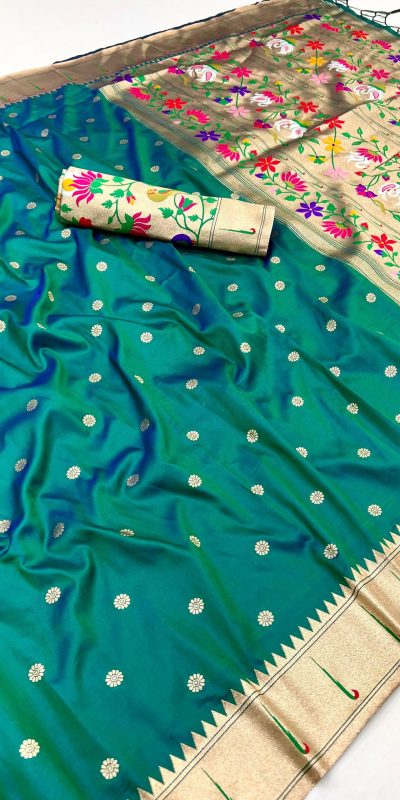 MB 150 Firozi A Pethani silk Saree Perfect for Wedding, Party, Baisakhi, Reception, Traditional Day – . Affordable Price ₹2549. Delivery 4-6 Working | Sarees, Bollywood Sarees, Creative Sarees, Designer Sarees, Embroidered Sarees, Ethnic Saree, Modern Digital sarees, Party Wear Sarees