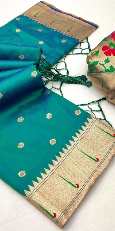 MB 150 Firozi A Pethani silk Saree Perfect for Wedding, Party, Baisakhi, Reception, Traditional Day – . Affordable Price ₹2549. Delivery 4-6 Working | Sarees, Bollywood Sarees, Creative Sarees, Designer Sarees, Embroidered Sarees, Ethnic Saree, Modern Digital sarees, Party Wear Sarees