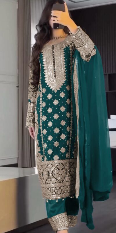 SR 1654 Maroon in Faux Georgette With Heavy Embroidery Sequence Work Wedding, Party, Festive, Events Special 4-6 Working Days At 2599/- Only | Jump Suits, Salwar suit, Casual Suits, Creative suits, Designer Suits, Palazzo Suits, Party Wear Suits, Patiala Suits, Straight Suits