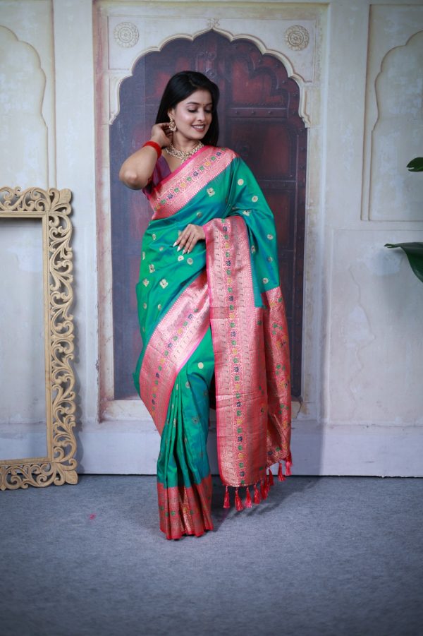 MB 18 Firozi Paithani Ajanta Lotus Saree Perfect for Wedding, Party, Lohri, Durga Puja, Eid – . Get it for ₹2449. Delivery 4-6 Working Days. Shop now. | Sarees, Bollywood Sarees, Creative Sarees, Designer Sarees, Embroidered Sarees, Ethnic Saree, Modern Digital sarees, Party Wear Sarees