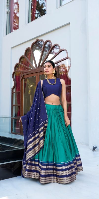 LNB 1908 Firozi in Pure Chanderi Zari Work & Lace Work Lehenga Choli . Special Price ₹2099. Delivery 4-6 Working Days. Shop now. | Lehenga, Bollywood Lehenga, Creative Lehenga, Designer Lehenga, Embroidered Lehenga, Party Wear Lehenga