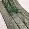 MB 96 Green Color Khaddi Pashmina with Zari Work & Lace Work Saree . Now at just ₹1999. Delivery 4-6 Working Days. Shop now. | Sarees, Bollywood Sarees, Creative Sarees, Designer Sarees, Embroidered Sarees, Ethnic Saree, Modern Digital sarees, Party Wear Sarees