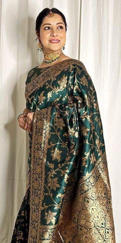 KP 4077 Green Soft Lichi Silk Saree Perfect for Wedding, Party, Baisakhi, Temple Visit, Anniversary . Best Price ₹1349. Delivery 4-6 Working Days. | Sarees, Bollywood Sarees, Creative Sarees, Designer Sarees, Embroidered Sarees, Ethnic Saree, Modern Digital sarees, Party Wear Sarees