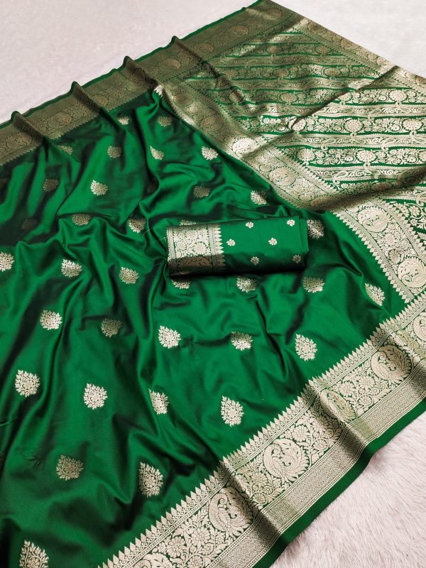 MB 3284 Green Soft Banarasi Cotton Silk Saree Perfect for Wedding, Party, Eid, Traditional Day, Haldi –. Get it for ₹1899. Delivery 4-6 Working Days. | Sarees, Bollywood Sarees, Creative Sarees, Designer Sarees, Embroidered Sarees, Ethnic Saree, Modern Digital sarees, Party Wear Sarees