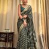 KP 5083 Green Soft Lichi Silk Perfect for Wedding, Party, Family Gatherings, Sangeet, Diwali Cloth. Saree. Get it for ₹1399. Delivery 4-6 Working Days. | Sarees, Bollywood Sarees, Creative Sarees, Designer Sarees, Embroidered Sarees, Ethnic Saree, Modern Digital sarees, Party Wear Sarees