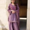 Lavender Chinnon Silk With Embroider Salwar Suit