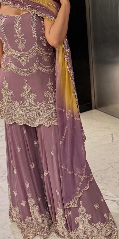 SR 1684 Lavender Faux Georgette with Embroidery Work & Digital Print Salwar Suit . Get it for ₹2149. Delivery 4-6 Working Days. Shop now. | Jump Suits, Salwar suit, Casual Suits, Creative suits, Designer Suits, Palazzo Suits, Party Wear Suits, Patiala Suits, Straight Suits