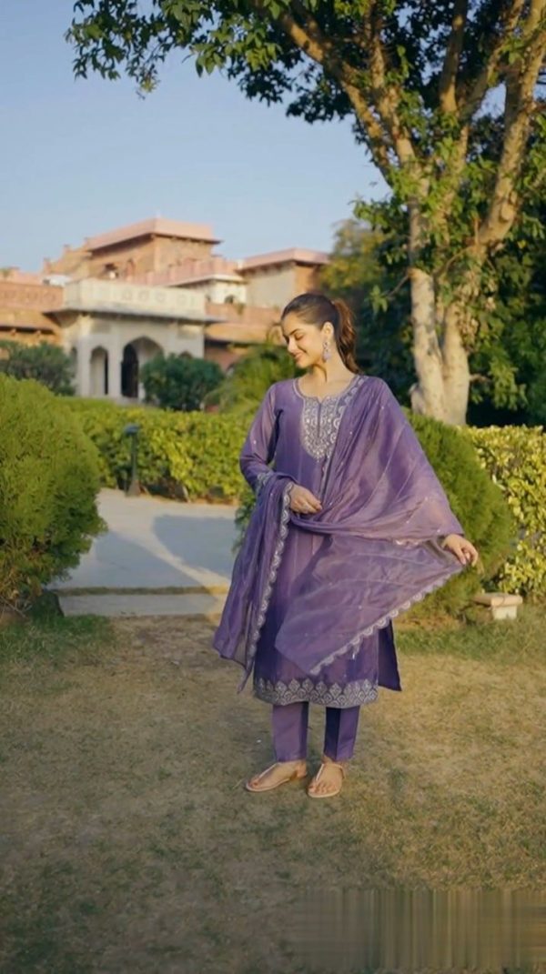 DC 106 Lavender Havy Pure Chinon Salwar Suit Perfect for Wedding, Party, Haldi, Onam, Baisakhi – . Festive Deal ₹1799. Delivery 4-6 Working Days. | Jump Suits, Tops & Bottoms, Track Suits, Salwar suit, Casual Suits, Creative suits, Designer Suits, Palazzo Suits, Party Wear Suits, Patiala Suits, Straight Suits, Trendy Wear