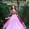 Light Pink Tasar Silk Lehenga Choli