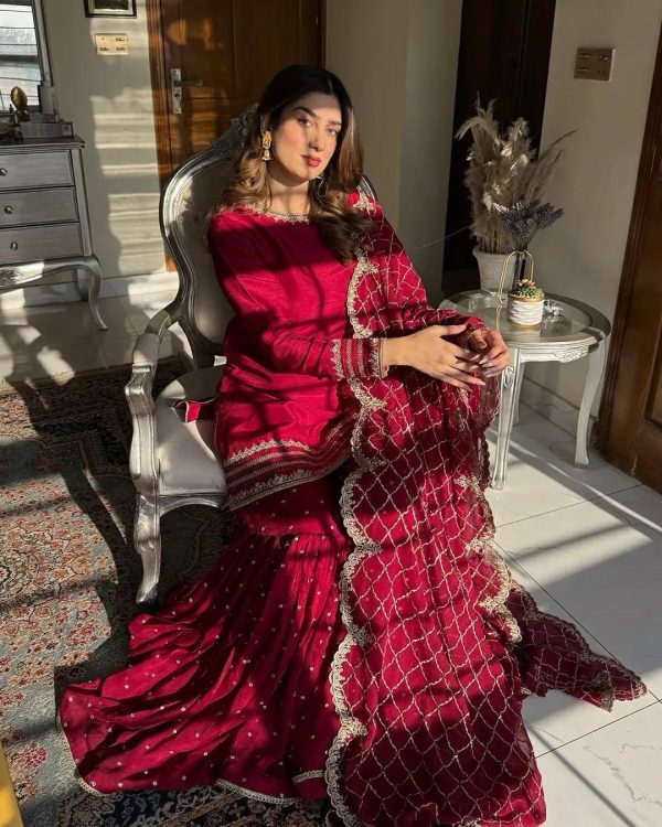 SRK 5261 Maroon Faux Georgette with Embroidery Work Salwar Suit . Wedding, Party, Festive, Events, Best Price ₹1949. Delivery 4-6 Working Days. Shop now. | Jump Suits, Salwar suit, Casual Suits, Creative suits, Designer Suits, Palazzo Suits, Party Wear Suits, Patiala Suits, Straight Suits