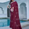 BT 1104 Maroon Natural silk with Thread Embroidery & Embroidery Work Saree . Now at just ₹1549. Delivery 4-6 Working Days. Shop now. | Sarees, Bollywood Sarees, Creative Sarees, Designer Sarees, Embroidered Sarees, Ethnic Saree, Modern Digital sarees, Party Wear Sarees