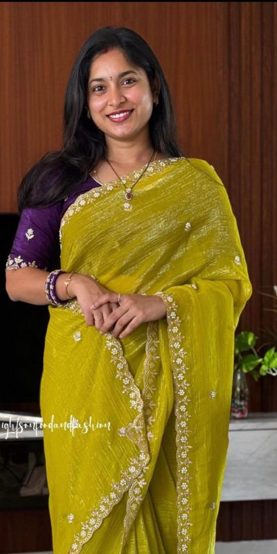 BT 1267 Mustard in Crunchy Chiffon Embroidery Work Saree . Wedding, Party, Festive, Events, Exclusive Offer ₹1749. Delivery 4-6 Working Days. Shop now. | Sarees, Bollywood Sarees, Creative Sarees, Designer Sarees, Embroidered Sarees, Ethnic Saree, Modern Digital sarees, Party Wear Sarees