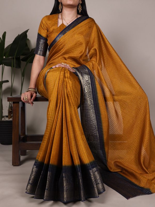 YNF 7906 Mustard Dola Chex with Zari Work Saree . Wedding, Party, Festive, Events Special Price ₹1599. Delivery 4-6 Working Days. Shop now. | Sarees, Bollywood Sarees, Creative Sarees, Designer Sarees, Embroidered Sarees, Ethnic Saree, Modern Digital sarees, Party Wear Sarees