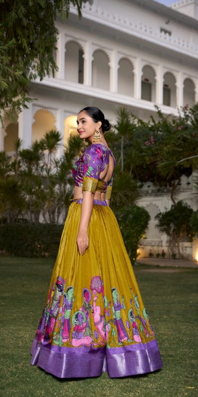 LNB 1231 Firozi Dola Silk Jacquard Silk Kalamkari Print & Zari Work Lehenga Choli in Best Price ₹1899. Delivery 4-6 Working Days. Shop now. | Lehenga, Bollywood Lehenga, Creative Lehenga, Designer Lehenga, Embroidered Lehenga, Party Wear Lehenga