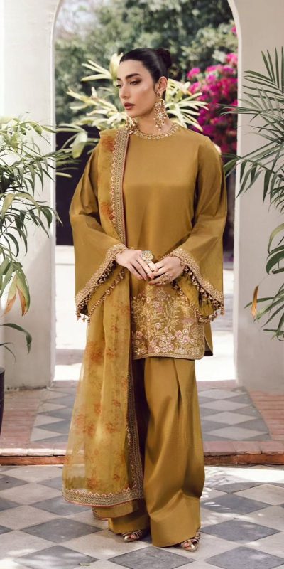SSR 515 Mustard French Crep Silk With Embroidery Sequence Work with Digital Print & Lace Work Salwar Suit at ₹2099 only. Delivery 4-6 Days | Jump Suits, Salwar suit, Casual Suits, Creative suits, Designer Suits, Palazzo Suits, Party Wear Suits, Patiala Suits, Straight Suits