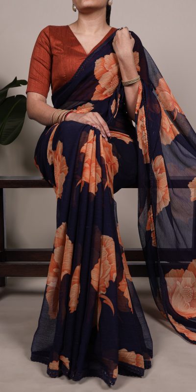 YNF 7033 Navy Blue Color Chiffon Lace Work & Lace Border Saree . Available at ₹1499 only. Delivery 4-6 Working Days. Shop now. | Sarees, Bollywood Sarees, Creative Sarees, Designer Sarees, Embroidered Sarees, Ethnic Saree, Modern Digital sarees, Party Wear Sarees