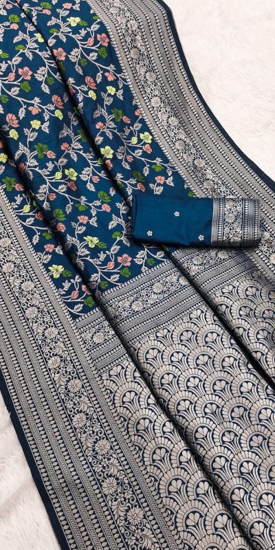 MB 96 Navy Blue Color Khaddi Pashmina with Zari Work & Lace Work Saree . Now at just ₹1999. Delivery 4-6 Working Days. Shop now. | Sarees, Bollywood Sarees, Creative Sarees, Designer Sarees, Embroidered Sarees, Ethnic Saree, Modern Digital sarees, Party Wear Sarees