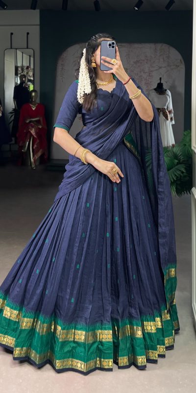 LNB 1904 Navy Blue Pure Chanderi with Zari Work Lehenga Choli . Affordable Price ₹1999. Delivery 4-6 Working Days. Shop now. | Lehenga, Bollywood Lehenga, Creative Lehenga, Designer Lehenga, Embroidered Lehenga, Party Wear Lehenga