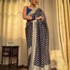 KP 5083 Navy Blue Soft Lichi Silk Perfect for Wedding, Party, Family Gatherings, Sangeet, Diwali Cloth. Saree. Get it for ₹1399. Delivery 4-6 Working Days. | Sarees, Bollywood Sarees, Creative Sarees, Designer Sarees, Embroidered Sarees, Ethnic Saree, Modern Digital sarees, Party Wear Sarees
