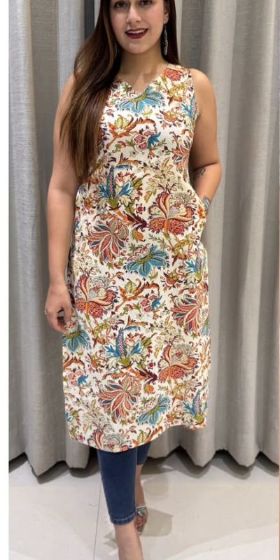 INLI Blush 7.0 Off White Color Cotton With Printed Designer Work Kurti . Get it for ₹1269. Delivery 4-6 Working Days. Shop now. | Kurti, Bollywood Kurti, Creative Kurtis, Designer Kurti, Party Wear Kurti, Selfie Kurti