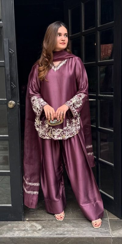 ZSR 3125 Onion Natural Crepp Silk With Embroidery Sequence Work Salwar Suit Perfect for Wedding, Party, Housewarming, Eid, Festival Celebrations | Jump Suits, Tops & Bottoms, Track Suits, Salwar suit, Casual Suits, Creative suits, Designer Suits, Palazzo Suits, Party Wear Suits, Patiala Suits, Straight Suits, Trendy Wear