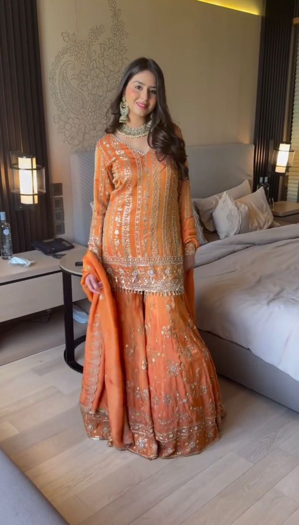 RTC 5926 Orange Faux Georgette With Lace Work Salwar Suit . Wedding, Party, Festive, Events, Best Price ₹2449. Delivery 4-6 Working Days. Shop now. | Jump Suits, Tops & Bottoms, Track Suits, Salwar suit, Casual Suits, Creative suits, Designer Suits, Palazzo Suits, Party Wear Suits, Patiala Suits, Straight Suits, Trendy Wear