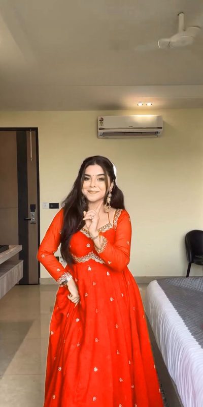 RTC 5924 Orange Georgette Thread With Sequence Gown Perfect for Wedding, Party, Reception, Holi, Eid . Available at ₹1999 only. Delivery 4-6 Working Days. | Gowns, Bollywood Gowns, Creative Gowns, Designer Gowns, Embroidered Gowns, Party Wear Gowns