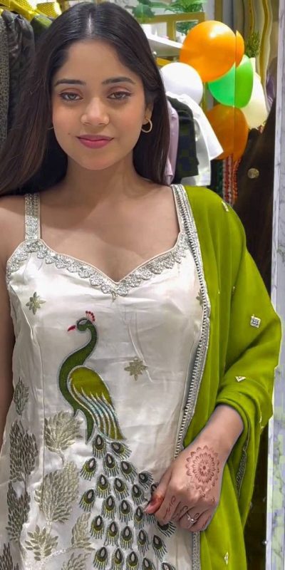 LG 1994 Parrot Green Color French Crape Embroidery Work Salwar Suit Casual, Wedding, Festive, Events . Expected Delivery  4-6 Working Days @1999/- only      | Jump Suits, Salwar suit, Casual Suits, Creative suits, Designer Suits, Palazzo Suits, Party Wear Suits, Patiala Suits, Straight Suits
