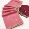 BT 1267 Peach in Crunchy Chiffon Embroidery Work Saree . Wedding, Party, Festive, Events, Exclusive Offer ₹1749. Delivery 4-6 Working Days. Shop now. | Sarees, Bollywood Sarees, Creative Sarees, Designer Sarees, Embroidered Sarees, Ethnic Saree, Modern Digital sarees, Party Wear Sarees