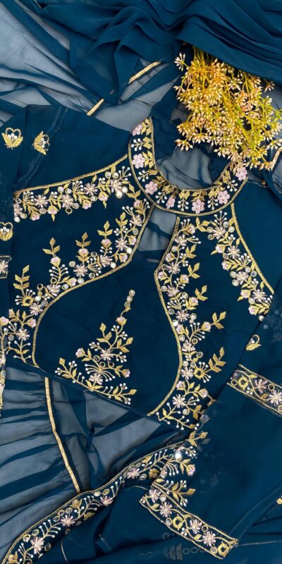 BE 280 Peacock Blue Georgette Lehenga Saree Perfect for Wedding, Party, Cultural Events,, Ganesh Chaturthi . Affordable Price ₹2399. Delivery 4-Days | Lehenga, Bollywood Lehenga, Creative Lehenga, Designer Lehenga, Embroidered Lehenga, Party Wear Lehenga