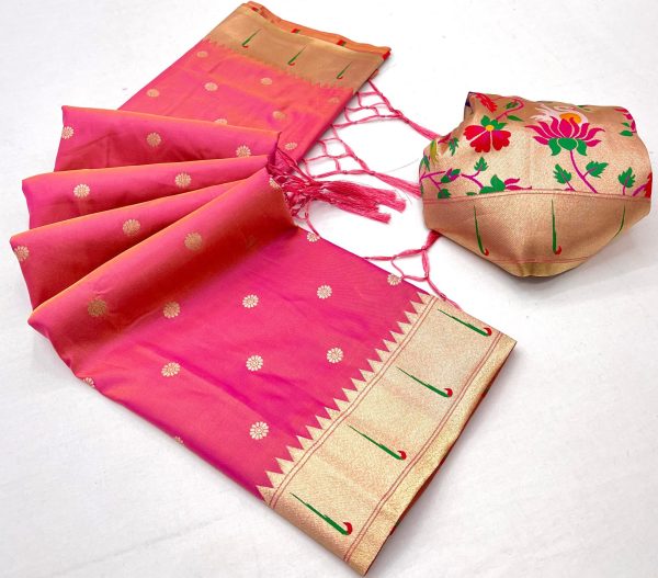MB 150 Pink A Pethani silk Saree Perfect for Wedding, Party, Baisakhi, Reception, Traditional Day – . Affordable Price ₹2549. Delivery 4-6 Working | Sarees, Bollywood Sarees, Creative Sarees, Designer Sarees, Embroidered Sarees, Ethnic Saree, Modern Digital sarees, Party Wear Sarees